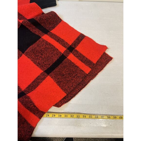Blue Ivy Red & Black Plaid Poncho Sweater With Turtleneck S/M - Picture 5 of 6